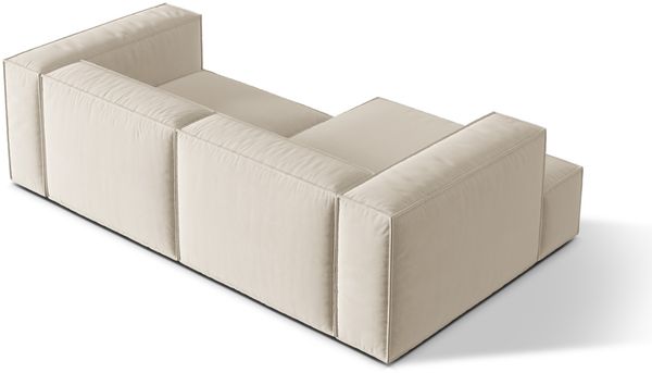 Micadoni Ecksofa Nuria 3-Sitzer Links Samt Beige Bild 4