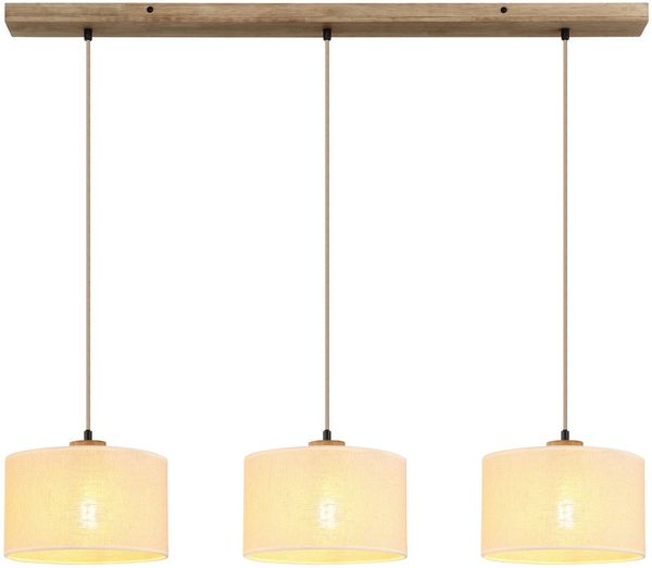 NOWA Hängeleuchte JULE, ohne Leuchtmittel, Hängeleuchte mit Leinen, natürliches Design, warm & gemütlich