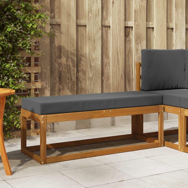 vidaXL Outdoor Hockerbank Natur und Anthrazit 115 x 43 x 45 cm 900672