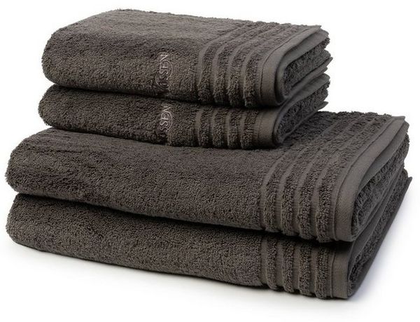 Vossen Vienna Style Supersoft 4 tlg. Frottier-Set - 2 X Handtuch (50 X 100cm), 2 X Duschtuch (67 X 140cm) - 620 g/m2 - Slate grey