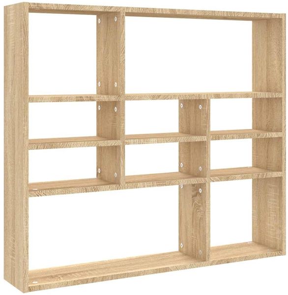 Wandregal, Hängeregal Sonoma-Eiche 90x16x78 cm Holzwerkstoff de6370