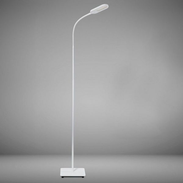 B.K.Licht LED Stehlampe, Dimmfunktion, Memoryfunktion, mehrere Helligkeitsstufen, LED fest integriert, Neutralweiß, Kaltweiß, Warmweiß, LED Stehleuchte dimmbar schwenkbar inkl. 8W 600lm Memory & Touch weiß