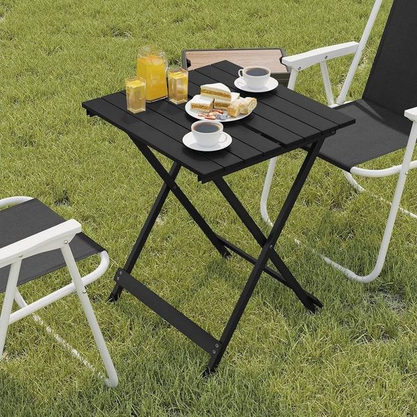 Woltu Campingtisch (1-St), Gartentisch Klappbar aus Aluminium,50.5x47x59.5cm