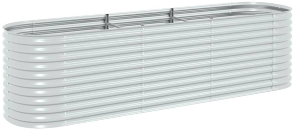 vidaXL Garten-Hochbeet 320x80x81 cm Verzinkter Stahl Silbern 45512