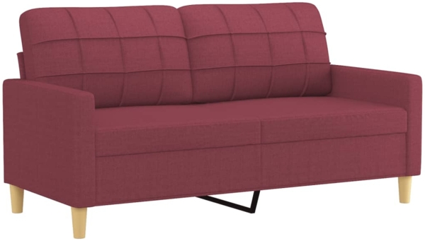 vidaXL 2-Sitzer-Sofa Weinrot 140 cm Stoff 359097