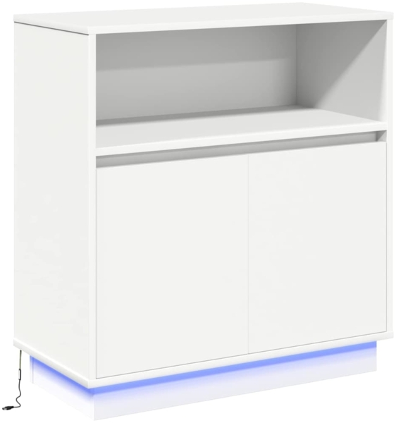 vidaXL Sideboard mit LED Weiß 71 x 34,5 x 75 cm Holzwerkstoff 869650 Bild 1