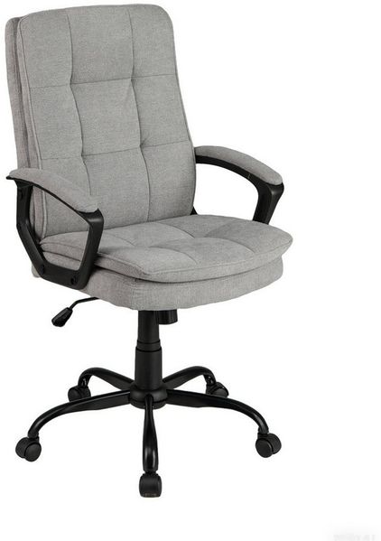 COSTWAY Bürostuhl, Drehstuhl höhenverstellbar mit Armlehnen & Rollen
