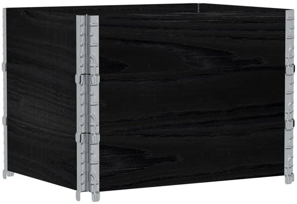 vidaXL Pflanzkasten Schwarz 80x60 cm Massivholz Kiefer 3295420 Bild 5