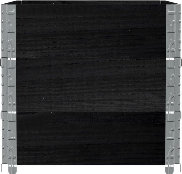 vidaXL Pflanzkasten Schwarz 80x60 cm Massivholz Kiefer 3295420 Bild 4