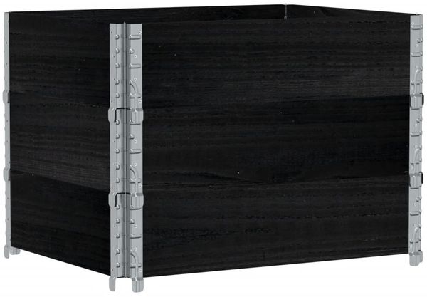 vidaXL Pflanzkasten Schwarz 80x60 cm Massivholz Kiefer 3295420 Bild 2