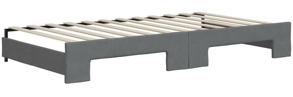 vidaXL Tagesbett Ausziehbar mit Schubladen Dunkelgrau 100x200 cm Stoff 3197486 Bild 5