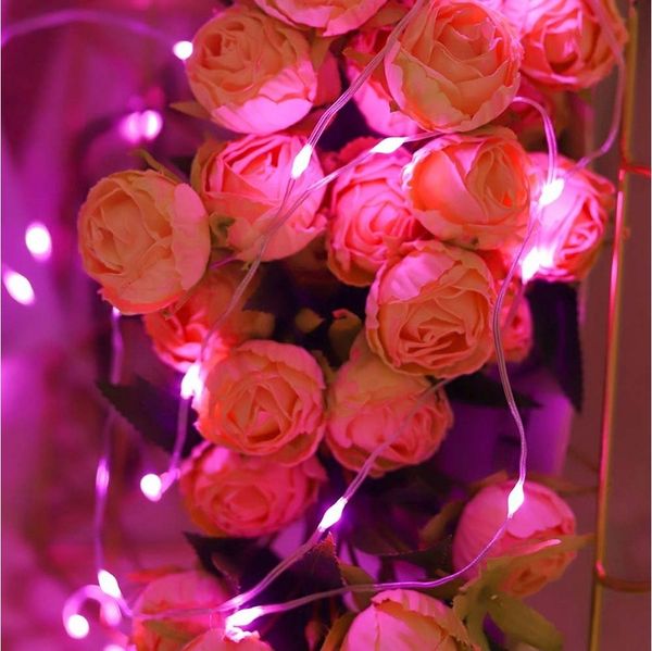 Rosnek LED-Lichterkette 1-5M, 10M, Kupferdraht, wasserdicht,batterie, für Schlafzimmer Garten, transparent, Party Hochzeit Weihnachten Dekorationen