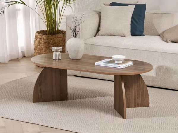 Vente-unique - JORELA Couchtisch Holz, Platte Braun - B 60 cm x H 40 cm x L 120 cm
