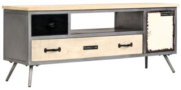 vidaXL TV-Schrank Massivholz Mango und Stahl 120x30x45 cm 246282