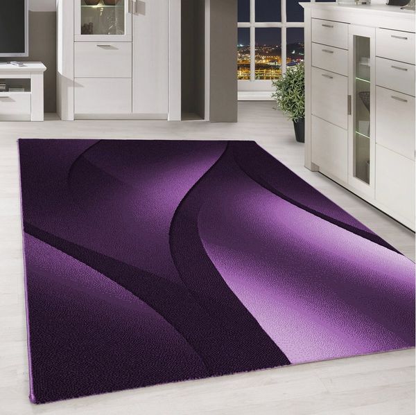 Carpettex Designteppich Ombre Design, Läufer, Höhe: 6 mm, Kurzflor Teppich Wohnzimmer Abstrakt Wellen Design Pflegeleicht