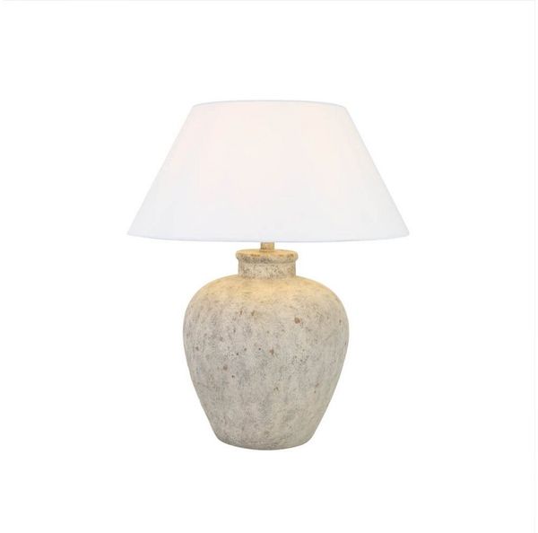 HOME DELUXE Kleine Tischlampe in Steinoptik LENE - Weiß Bild 4