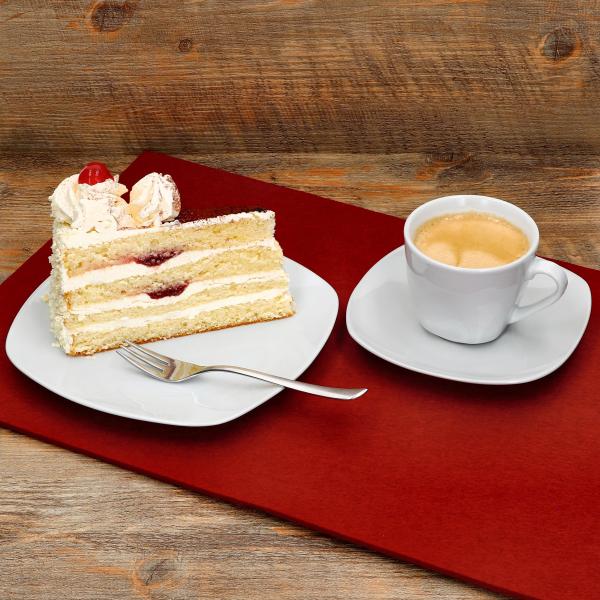 30tlg Kombiservice Lotta weiß Porzellan 6 Personen Tassen Untertassen Teller Bild 3