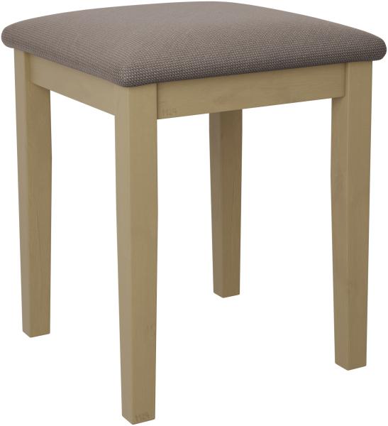 Hocker T3, Schemel bis 120 kg, aus Buchenholz, 36x36x47 cm (Stoff: Hygge D20, Holzfarbe: Sonoma)