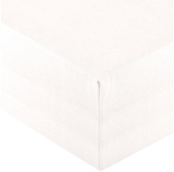 aqua-textil Spannbettlaken Royal Spannbetttuch Elastan 180x200-200x220 cm schneeweiß, Baumwolle, (1 Stück), bügelfrei,dauerelastisch und weich,extrem feine Fasern