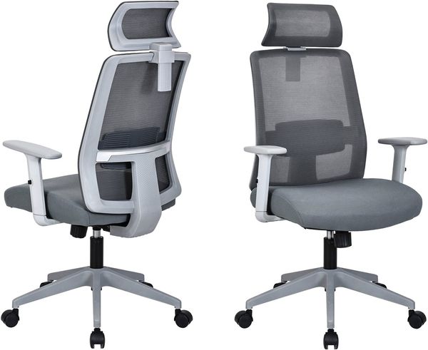 OTTO home Bürostuhl Tallard, Mesh Schreibtischstuhl, ergonomische Ausstattung, verstellbare Kopfstütze, Lumbalstütze & Armlehnen