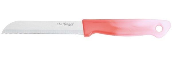 1 Stück Küchenmesser 18 cm mit ergonomischem Griff - vielseitig & pflegeleicht. Rot
