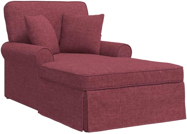 vidaXL Chaise Lounge mit Rock Weinrot 91 x 157 x 91 cm Stoff 42022942