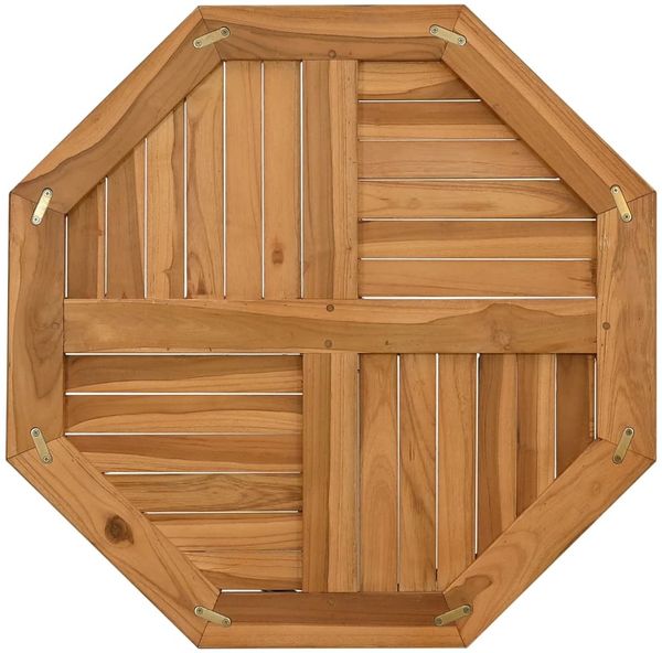 vidaXL Tischplatte 70x70x2,5 cm Achteckig Massivholz Teak 366665 Bild 5