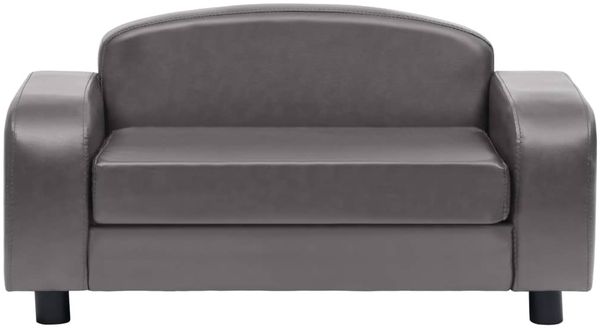 vidaXL Hundesofa Grau 80x50x40 cm Kunstleder 170964 Bild 3
