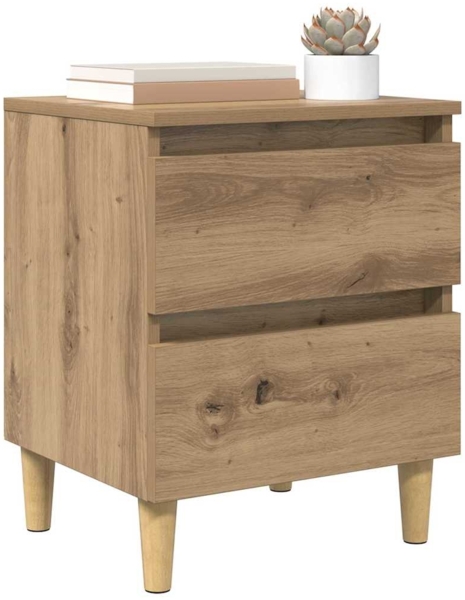 vidaXL Bettschränke 2 pcs Artisan-Eiche 40 x 35 x 50 cm Holzwerkstoff 885671 Bild 2