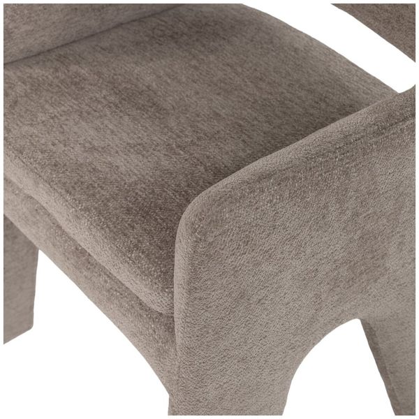 Armlehnstuhl Bigfoot - Chenille-Stoff Taupe Bild 4