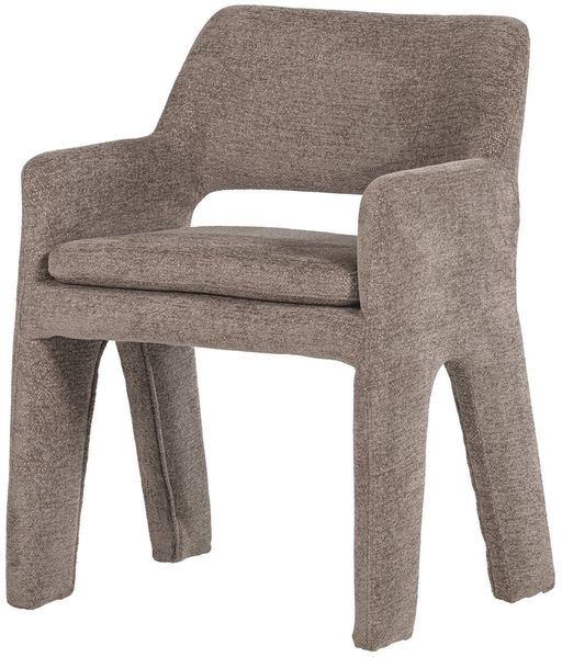 Armlehnstuhl Bigfoot - Chenille-Stoff Taupe