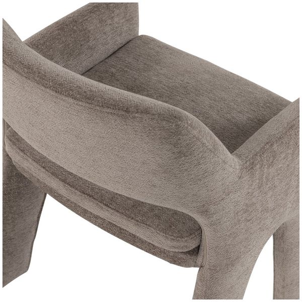 Armlehnstuhl Bigfoot - Chenille-Stoff Taupe Bild 5