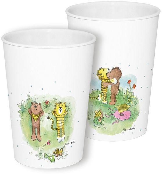 Geda Labels GmbH Becher Janosch Kids 2er Set, 2-tlg, PP, Grün, 330ml, 2er Set