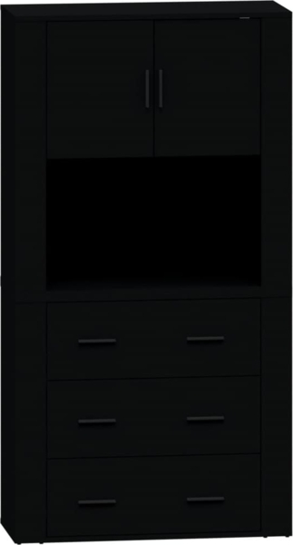vidaXL Highboard Schwarz Holzwerkstoff 3185384