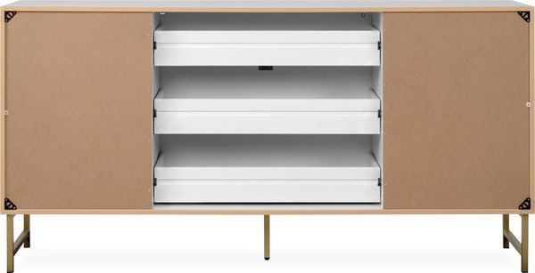 Sideboard >Elwood< in Weiß matt - 179x90x40.5cm (BxHxT) Bild 6