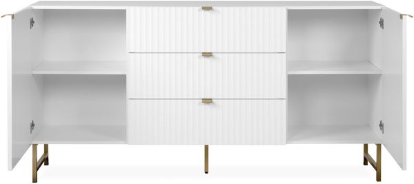 Sideboard >Elwood< in Weiß matt - 179x90x40.5cm (BxHxT) Bild 3