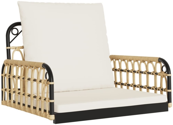 vidaXL Hängestuhl mit Kissen 63x58x39 cm Poly Rattan und Stahl 4009297