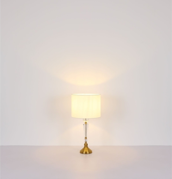 Tischleuchte, Messing, schwarz, K5-Kristalle, H 66 cm Bild 8