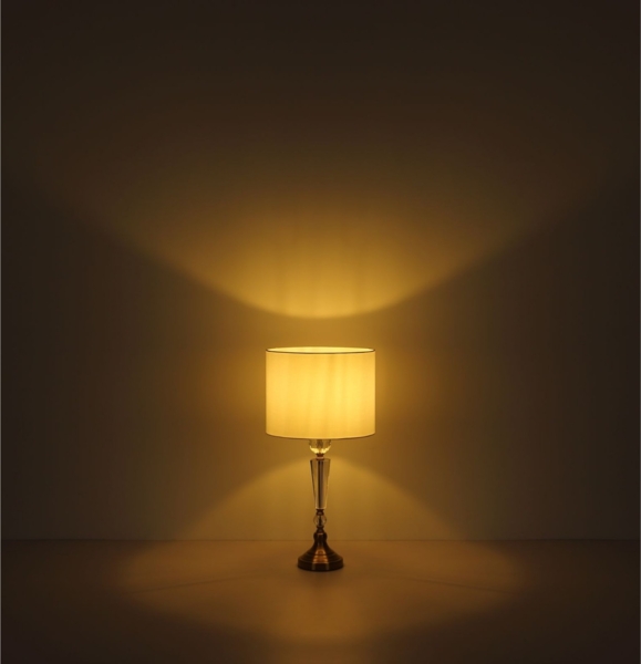 Tischleuchte, Messing, schwarz, K5-Kristalle, H 66 cm Bild 7