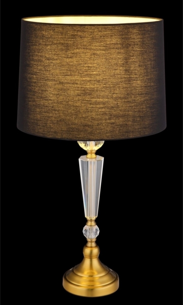 Tischleuchte, Messing, schwarz, K5-Kristalle, H 66 cm Bild 4