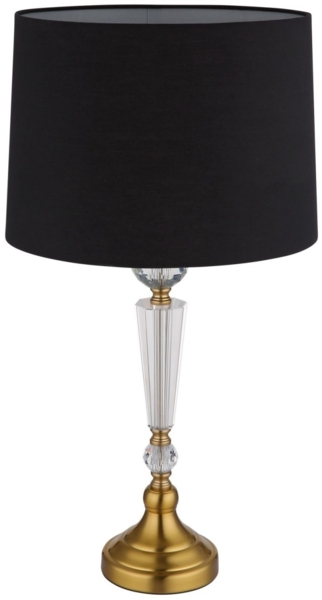 Tischleuchte, Messing, schwarz, K5-Kristalle, H 66 cm Bild 2