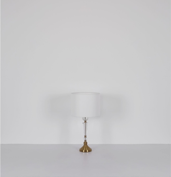 Tischleuchte, Messing, schwarz, K5-Kristalle, H 66 cm Bild 9