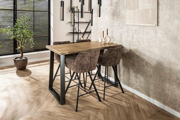 KAWOLA Bartisch FINA Stehtisch Mangoholz massiv natur 92 x 70 x 135 cm