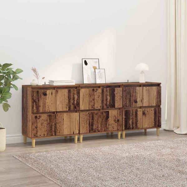 vidaXL Sideboards 3 pcs Altholz 60 x 35 x 70 cm Holzwerkstoff 3415557