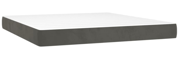 vidaXL Taschenfederkernmatratze Dunkelgrau 160x220x20 cm Samt 4016625