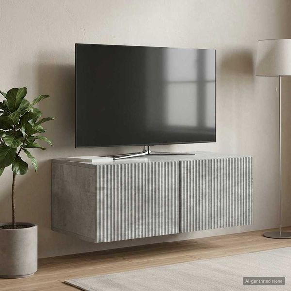 vidaXL Wandmontierter TV-Schrank Betongrau 78,5 x 41 x 30 cm 898518