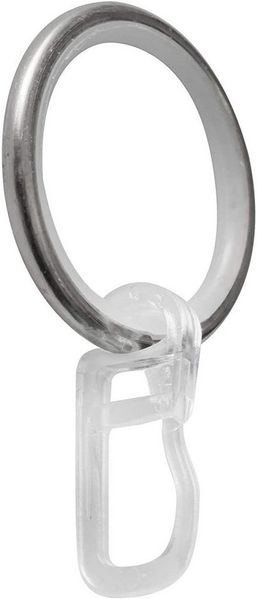 Garduna Gardinenring Edelstahl-Optik, für Ø16 & Ø20mm Gardinenstangen, (Set, 20-St, im Set à 20 oder 100 Stück mit Gleiteinlage)