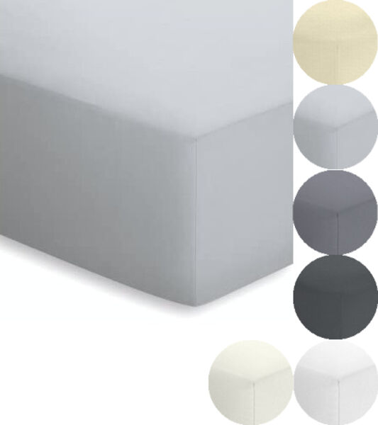 Schlafgut - Boxspring Spannbetttuch für Matratzen mit oder ohne Topper, für Höhen von ca. 25 - 40 cm, Größe: 140/160 x 190/200/210/220 cm, Farbe: 094 - Ecru