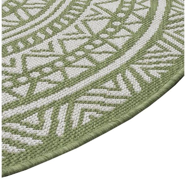Carpetia Outdoorteppich zeitlos, rund, Höhe: 5 mm, pflegeleicht, wetterbeständig, für Innen- und Außenbereich geeignet Bild 3