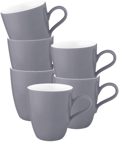 Seltmann Weiden Life Fashion Henkelbecher 400 ml 6er Set Elegant Grey